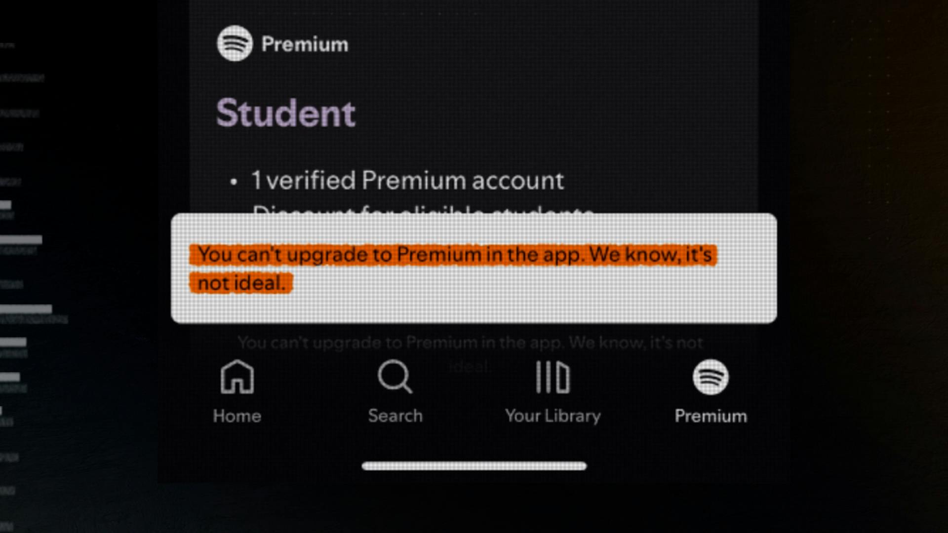 Spotify blocked by The App Store