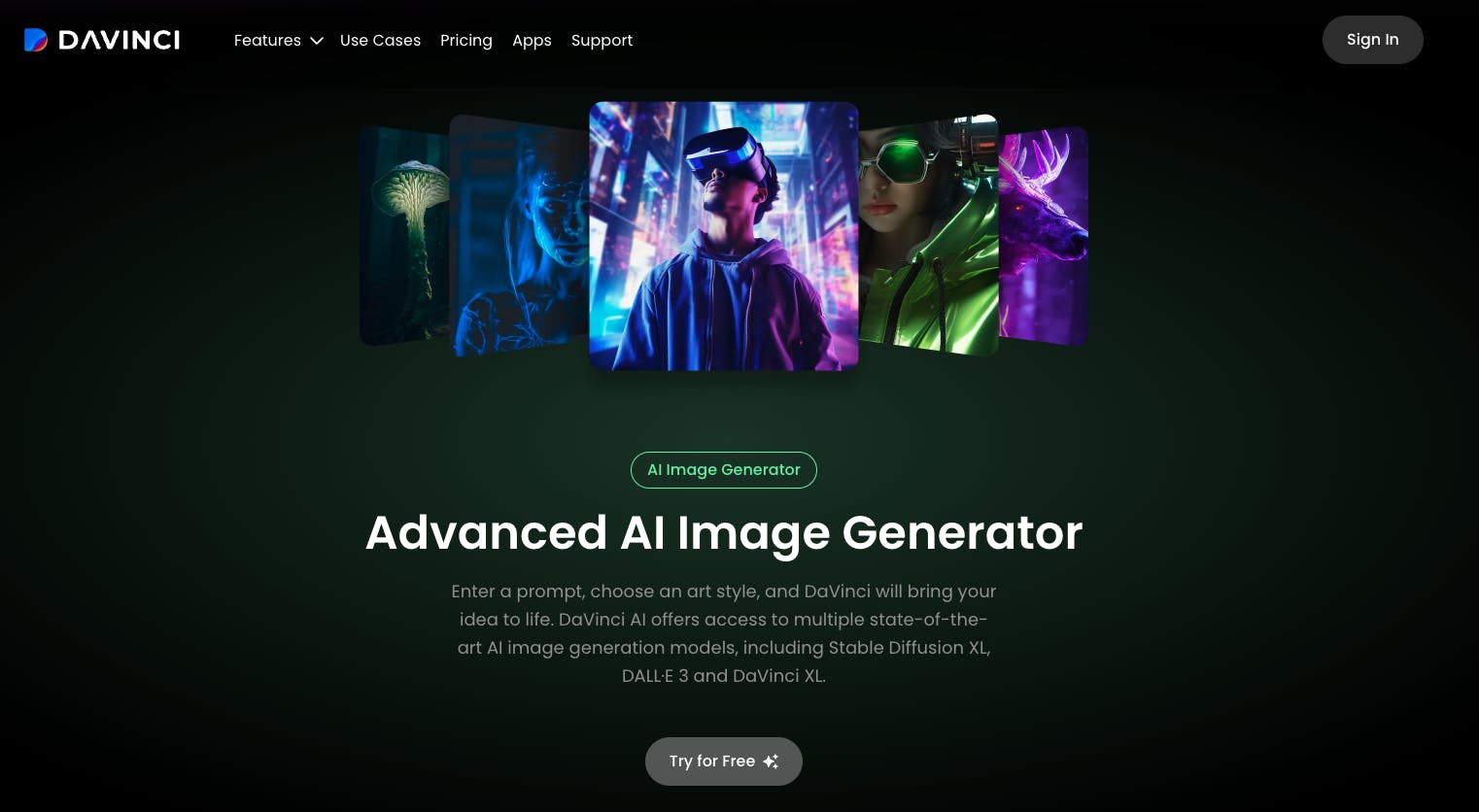 Davinci ai image generator app