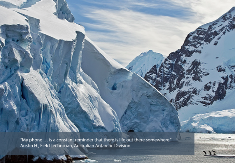 The mobile economy has even reached the icy desert of Antarctica